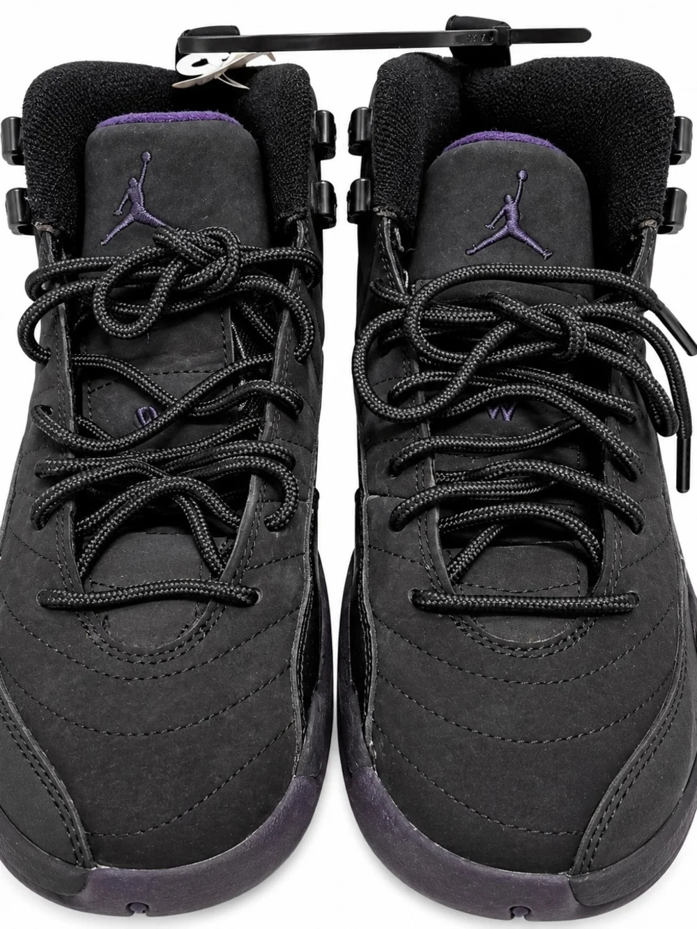 Jordan Kids Black with Purple Accents Sneakers